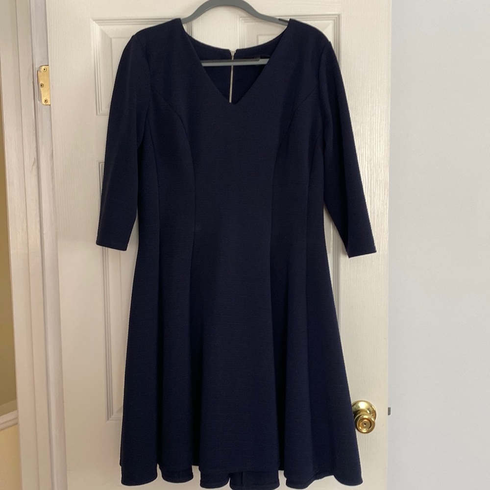 Lane Brant Navy 3/4 sleeve dress